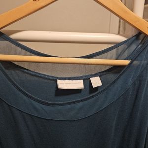 Turquoise Blue blouse with Sleeve Cutouts